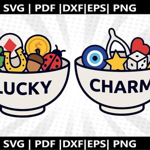 聖パトリックの幸運のお守り SVG | 聖パトリックデーのクリカット＆シルエットカットファイル（デジタルダウンロード）