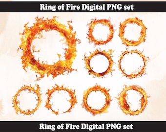 Fire Ring PNG | Printable DIY template htv  | sublimation file (Digital Download) l Last Minute gift