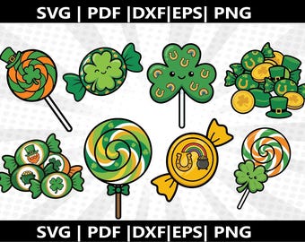 St. Patrick Candy set SVG |  St Patrick day Cricut & Silhouette Cut Files (Digital Download)