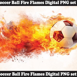 Fußball PNG Sublimationsdesign, Fußballfeuer PNG, Fußball Illustration, digitaler Download, Png Sublimation, Fußball PNG, Feuer Flamme PNG, Fußball