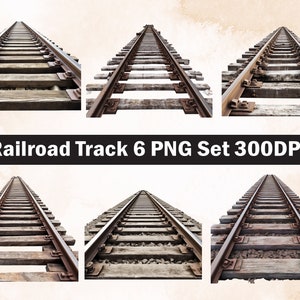 Vía ferroviaria PNG Diseño de sublimación, vía png, ilustración de vía, Descarga digital, Sublimación png, Vía de tren png, Vía de metal png, Pista