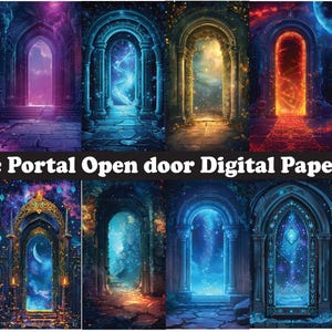 Magic Portal Gate | Commercial Use | Fantasy Backgrounds | Printable Paper Set | Scrapbooking Paper | Crafts | Diy | Seamless texture