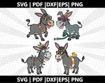 Funny Donkey SVG | Humor Donkey Clipart PNG | Cute Funny Animal Cricut Cut File | Sarcastic Digital Download