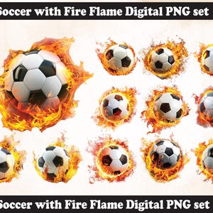 Fußball PNG Sublimation Design, Fußball PNG, Fußball Illustration, digitaler Download, PNG Sublimation, Fußball mit Flamme PNG, Flamme PNG, Feuer