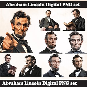 Abraham Lincoln PNG Sublimation Design,Abraham Lincoln portrait png,patriots  president illustration,Digital Download,Abraham Lincoln