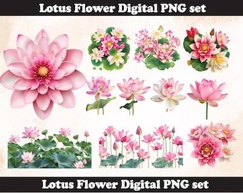 Lotus Flower PNG | Printable DIY template htv  | sublimation file (Digital Download) l Last Minute gift