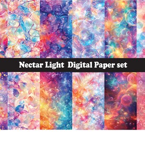 Colorful Nectar Light | Commercial Use | Colorful Backgrounds | Printable Paper Set | Scrapbooking Paper | Crafts | DIY | Seamless texture