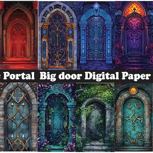 Magic Portal Gate | Commercial Use | Fantasy Backgrounds | Printable Paper Set | Scrapbooking Paper | Crafts | Diy | Seamless texture