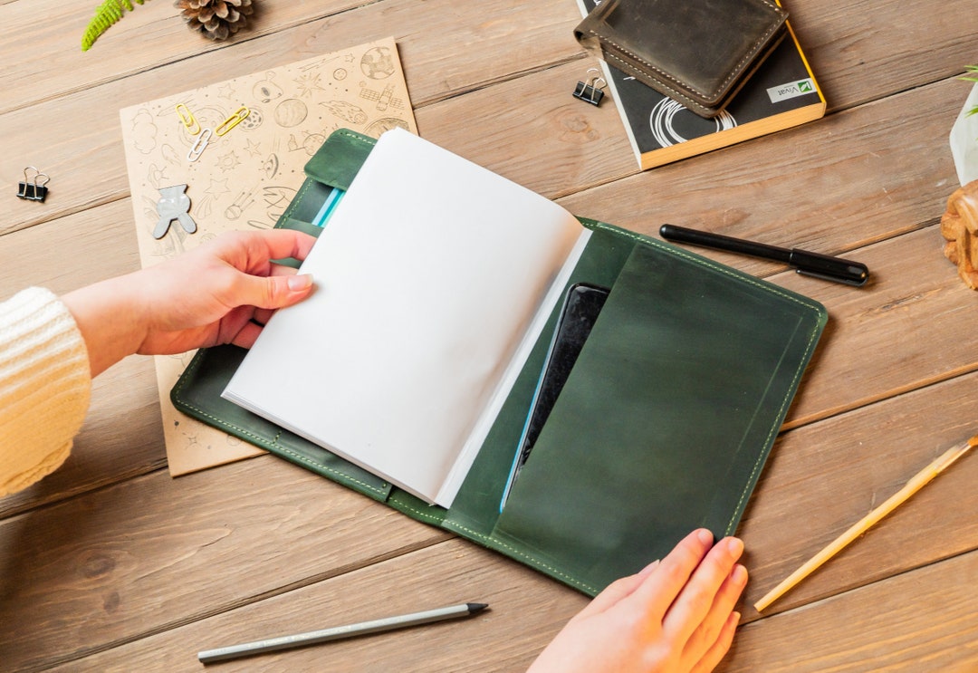 Moleskine Journal Cover, Moleskine Leather Cover, Refillable Journal