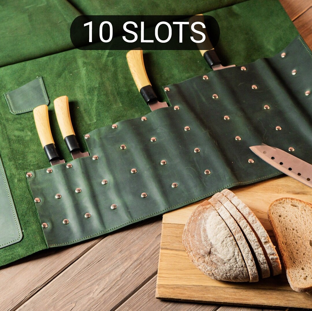 Chef's Leather Knife Bag Leather Knife Roll Leather Tool Etsy