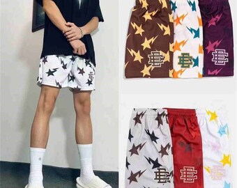 Branded Premium Mesh Shorts / Mesh 2 Pockets / Adjustable Drawstring / Eric Emanuel Bape basketball shorts / Gift for him