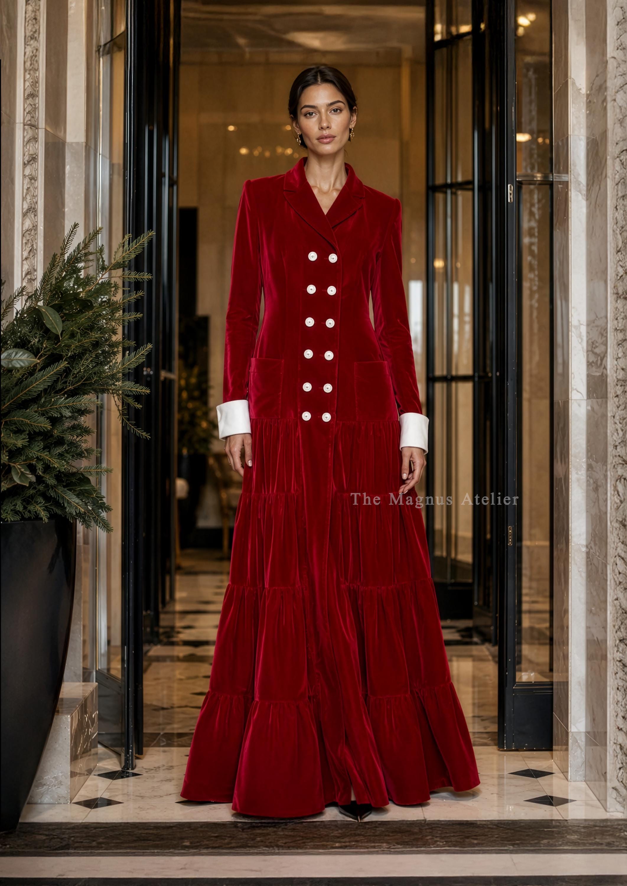 red velvet blazer dress Red Velvet Blazer Dress F.E. Castleberry