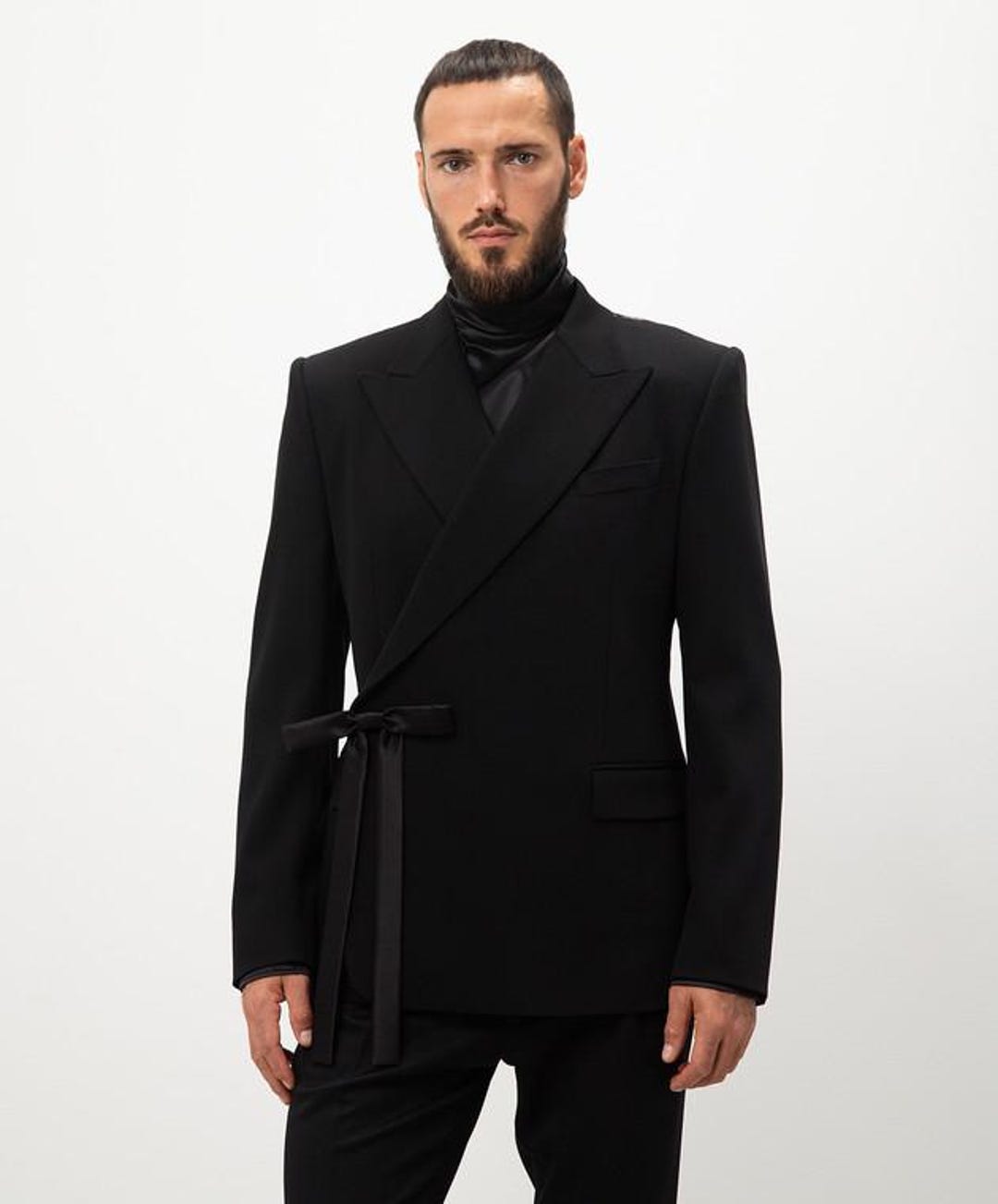 Men's Two Toned Tuxedo Jacket and Vest Suit Black,White main image 0