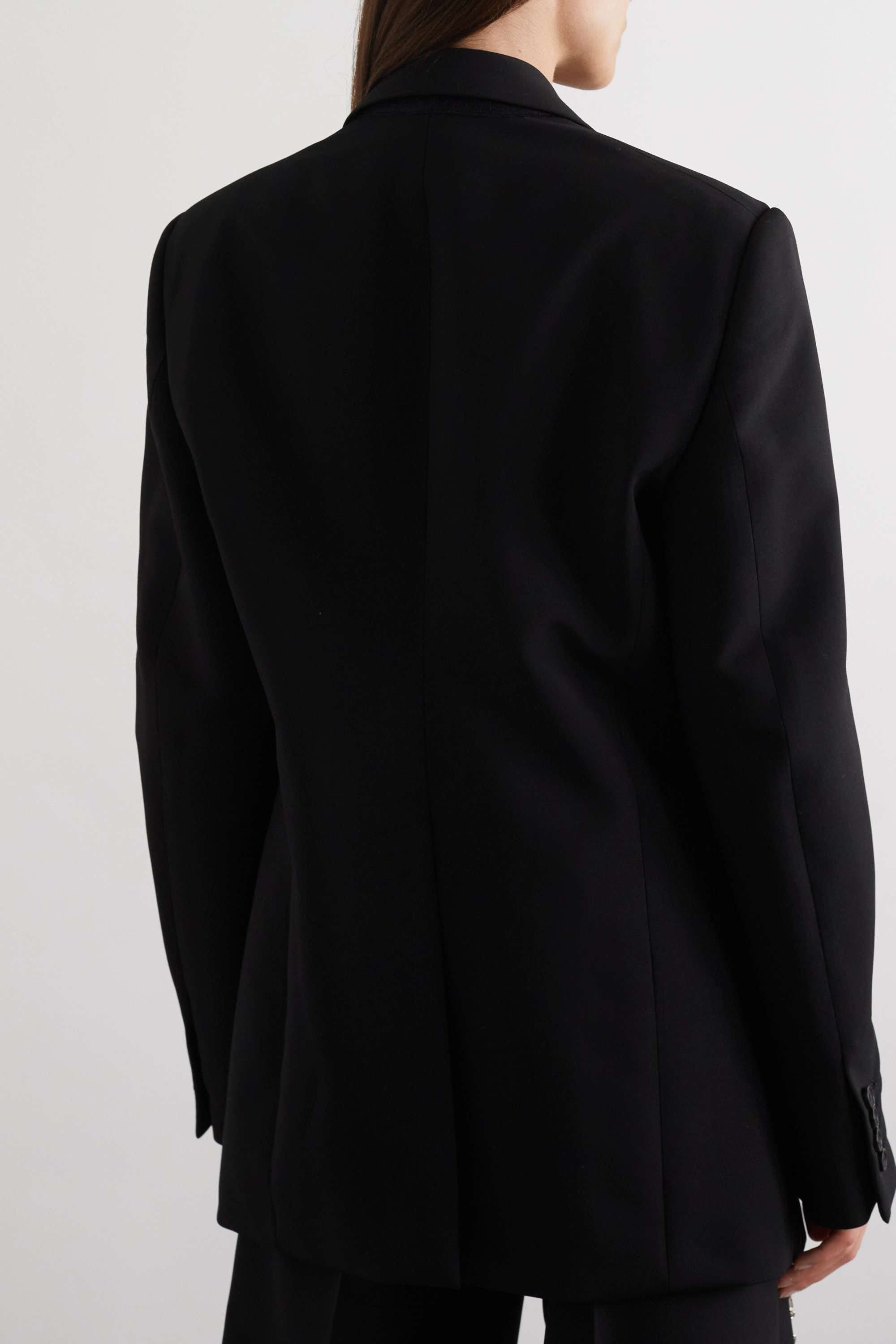 Black Suit Women 2pc Hand Embroidered Peak Lapel Pant Blazer Set Formal ...