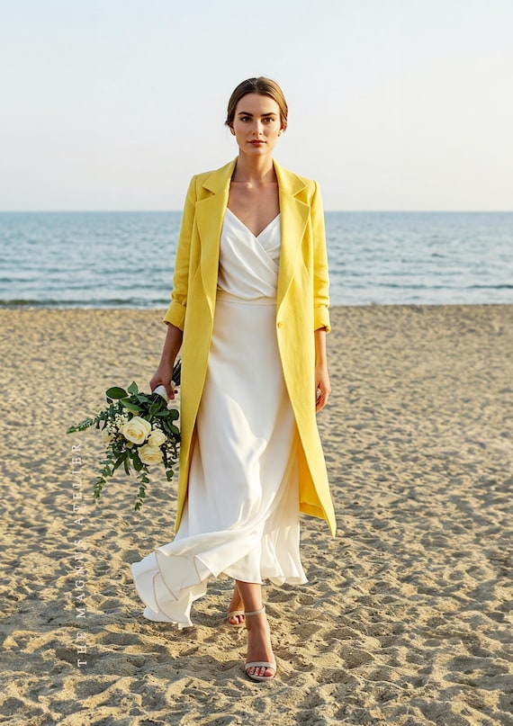 yellow duster coat