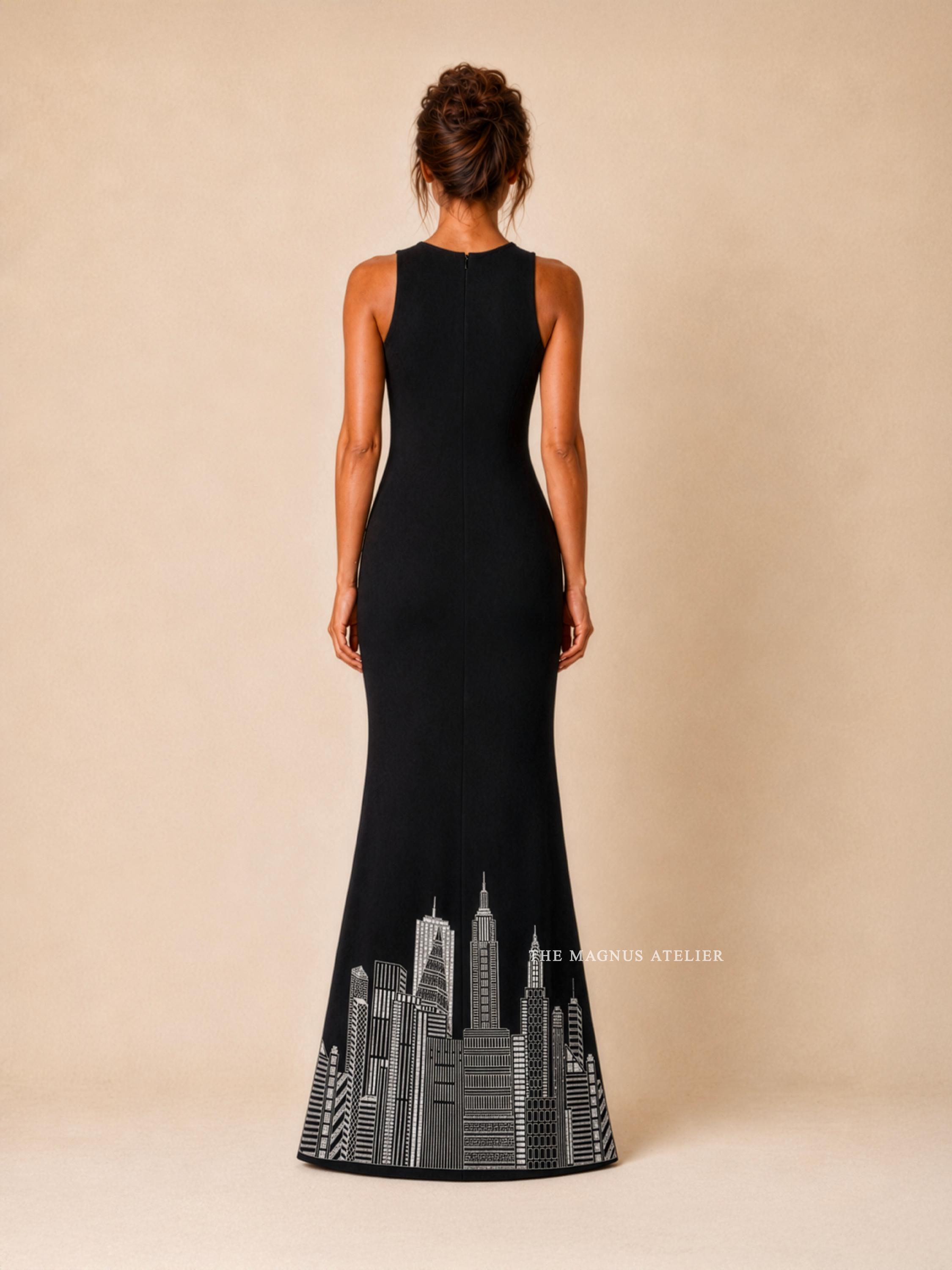 next black embroidered dress Farm Rio Black Berry Garden Long Sleeve Pleated Maxi Dress