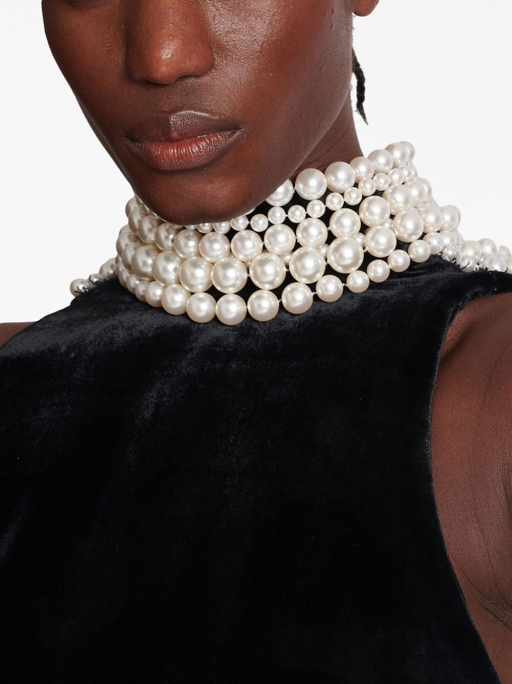 pearl necklace halter dress Black Crepe Pearl Halter Maxi Dress  shopaleena