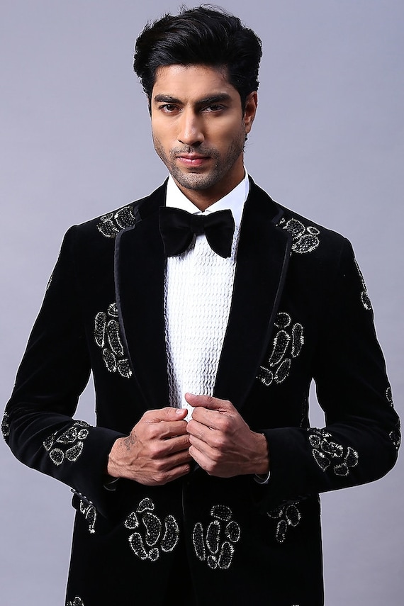 Black Tuxedo Mens Rhinestone Tuxedo Jacket Mens Black Rhinestone