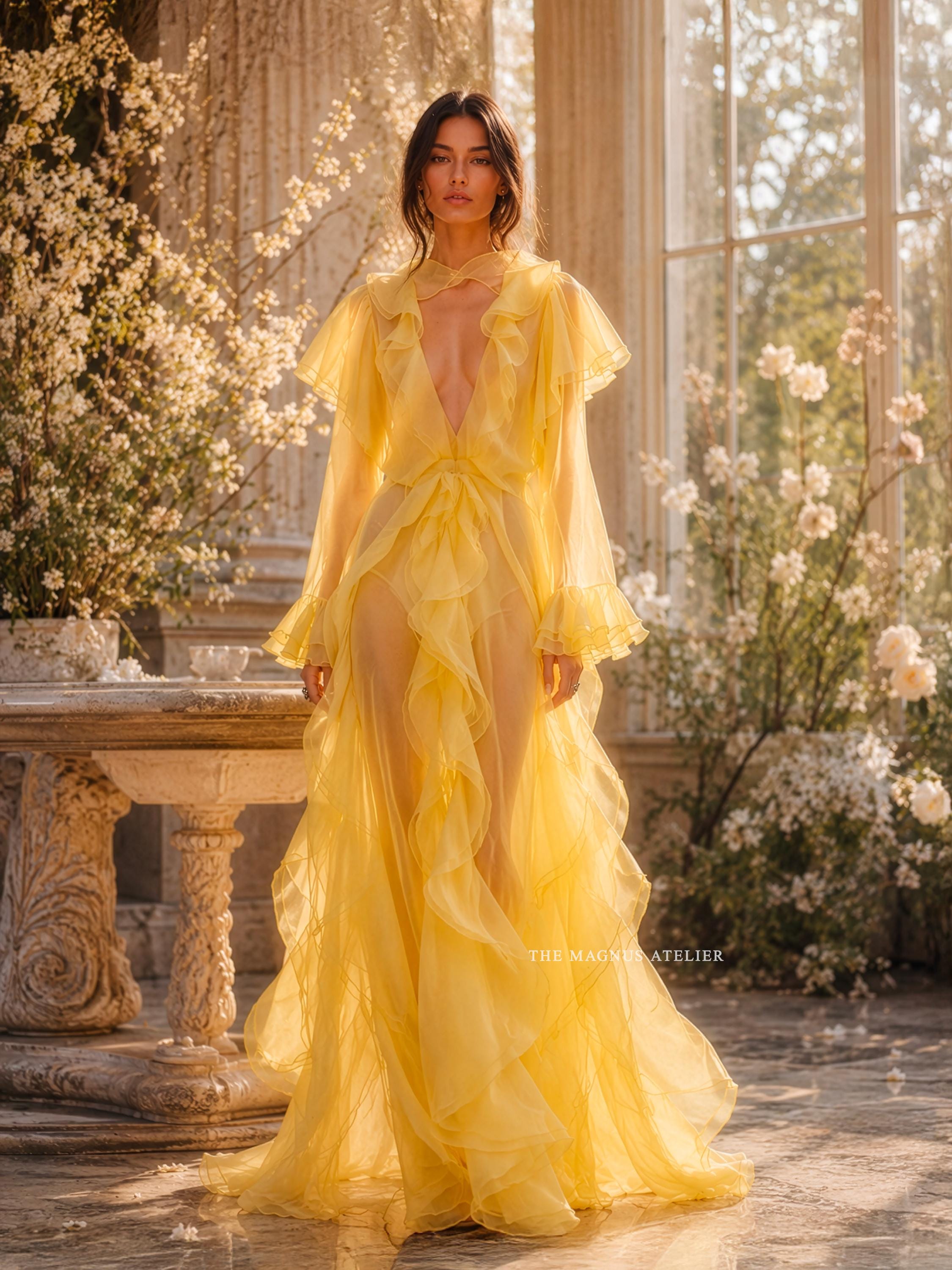 organza bridesmaid dress Off-shoulder Organza Prom Gown. Chic Bridesmaid Midi. Fairy Party Midi Dress Draped Evening Gown Wide-sleeve With Corset. Coctail Dress