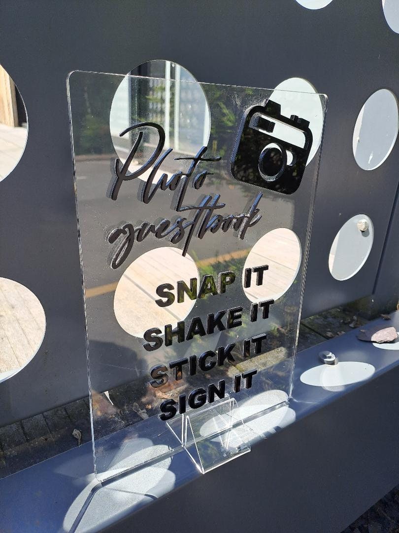 3D Cast Acrylic Wedding Photo Guestbook Sign A4 Etsy