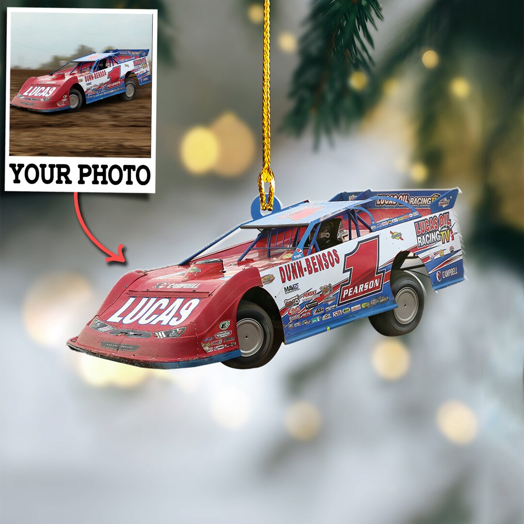 Custom Drag Racing Car Ornament, Drag Racing Car Photo Ornament