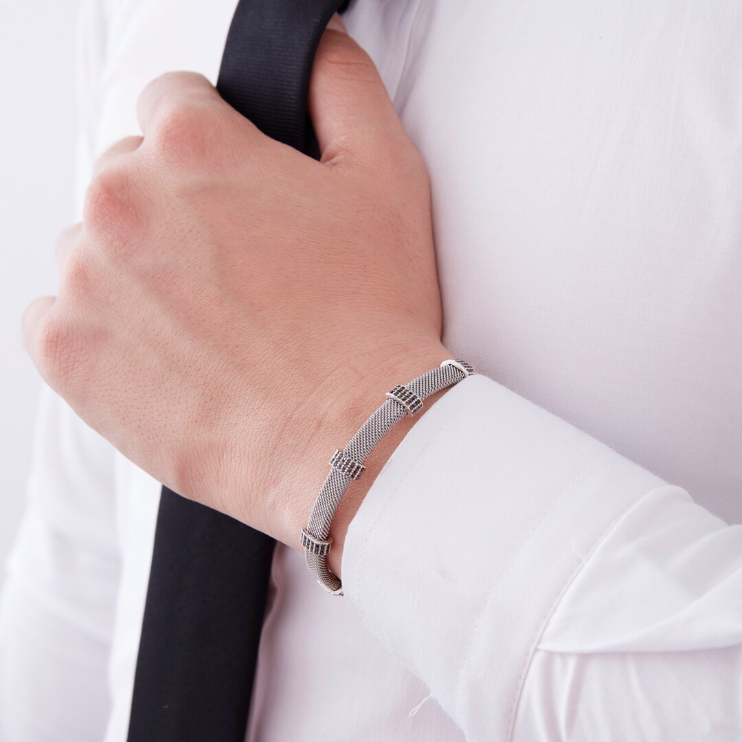 Stainless Steel and Gold Plated Men's Bracelet Gold Etsy