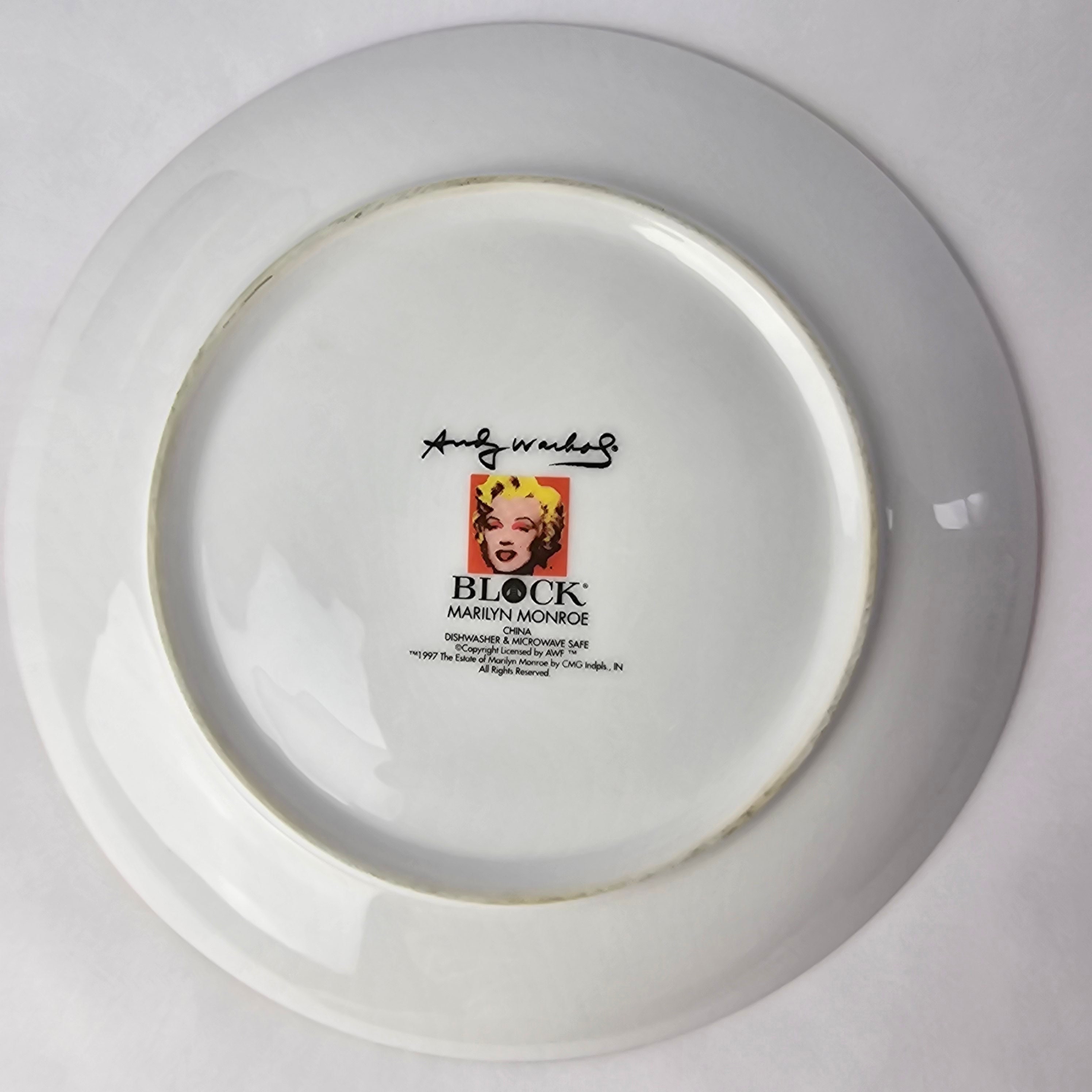 Vintage Andy Warhol Marilyn Monroe Porcelain Plate, Limited