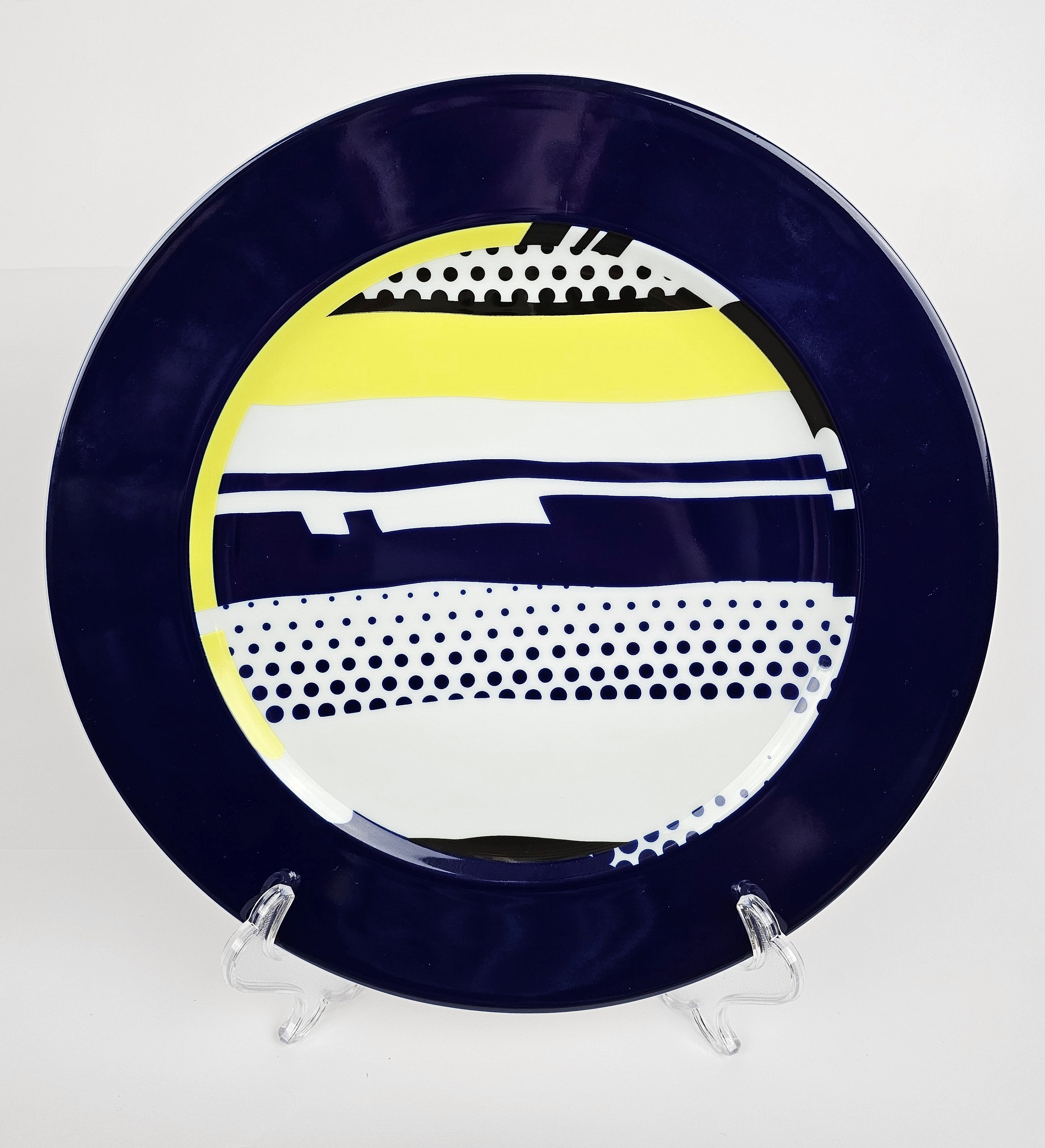 Roy Lichtenstein Rosenthal Ceramic Plate, Limited Edition Pop Art