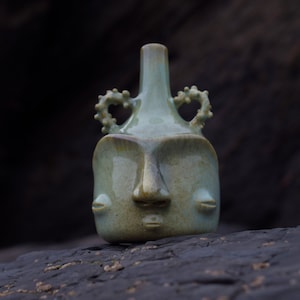 Ceramic bottle / clay vase / home decoration / bohemian decoration / clay bottle / interior decoration / clay vase