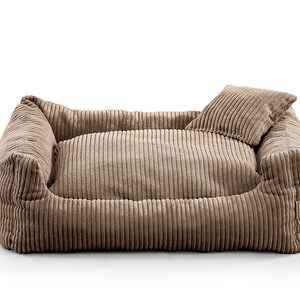 SOFT STRIPE Hundebett-Sofa für Hunde und Haustiere jasny brąz