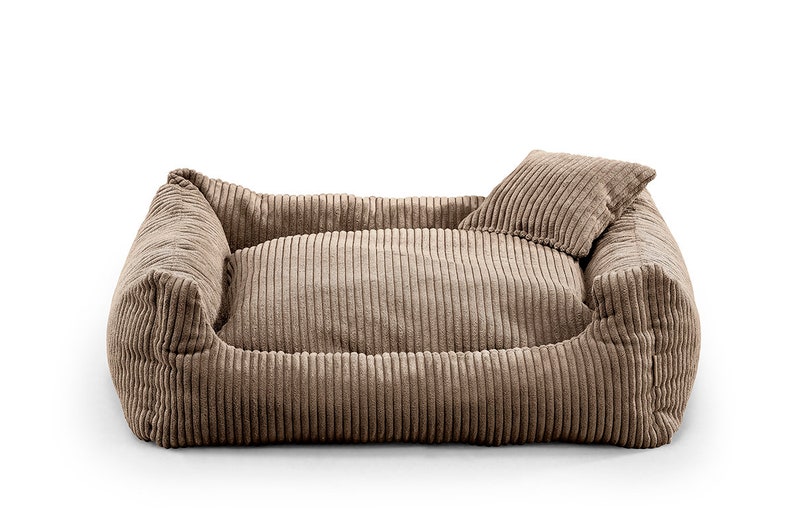 SOFT STRIPE Canapé-lit pour chien confortable pour chien jasny brąz