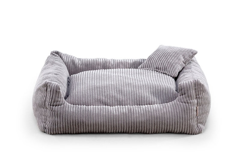 SOFT STRIPE Canapé-lit pour chien confortable pour chien jasny szary