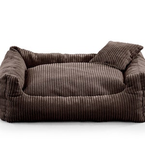 SOFT STRIPE Divano letto per cani comodo per animali domestici Marrone