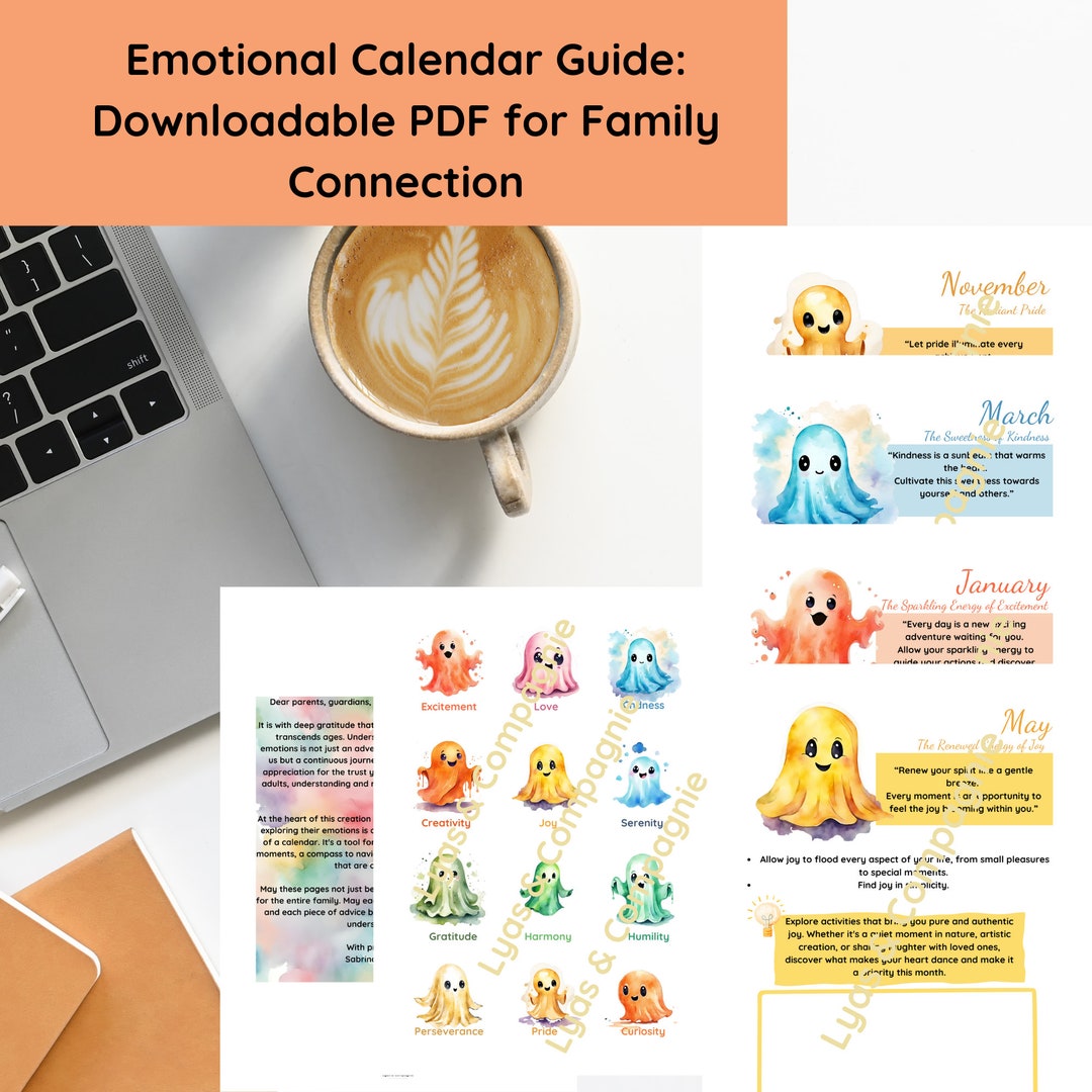 Emotional Calendar Guide: Downloadable PDF for Family - Etsy
