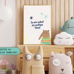 Nursery Poster - Digital PDF Download, Emotion Regulation, EQ, Mindfulness, Affirmations, Self Care, A4