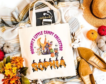 Bolso de mano de Halloween personalizado, bolso de Halloween personalizado, bolso de Halloween, bolso de Halloween para niños, bolso de truco o trato personalizado, bolsos de mano para niños