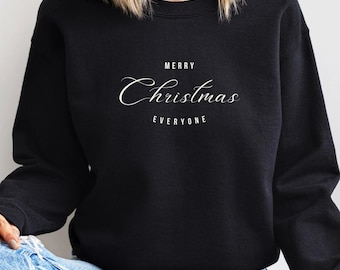 Maglione natalizio minimalista, maglione natalizio Maglione natalizio retrò vintage unisex, felpa di buon Natale