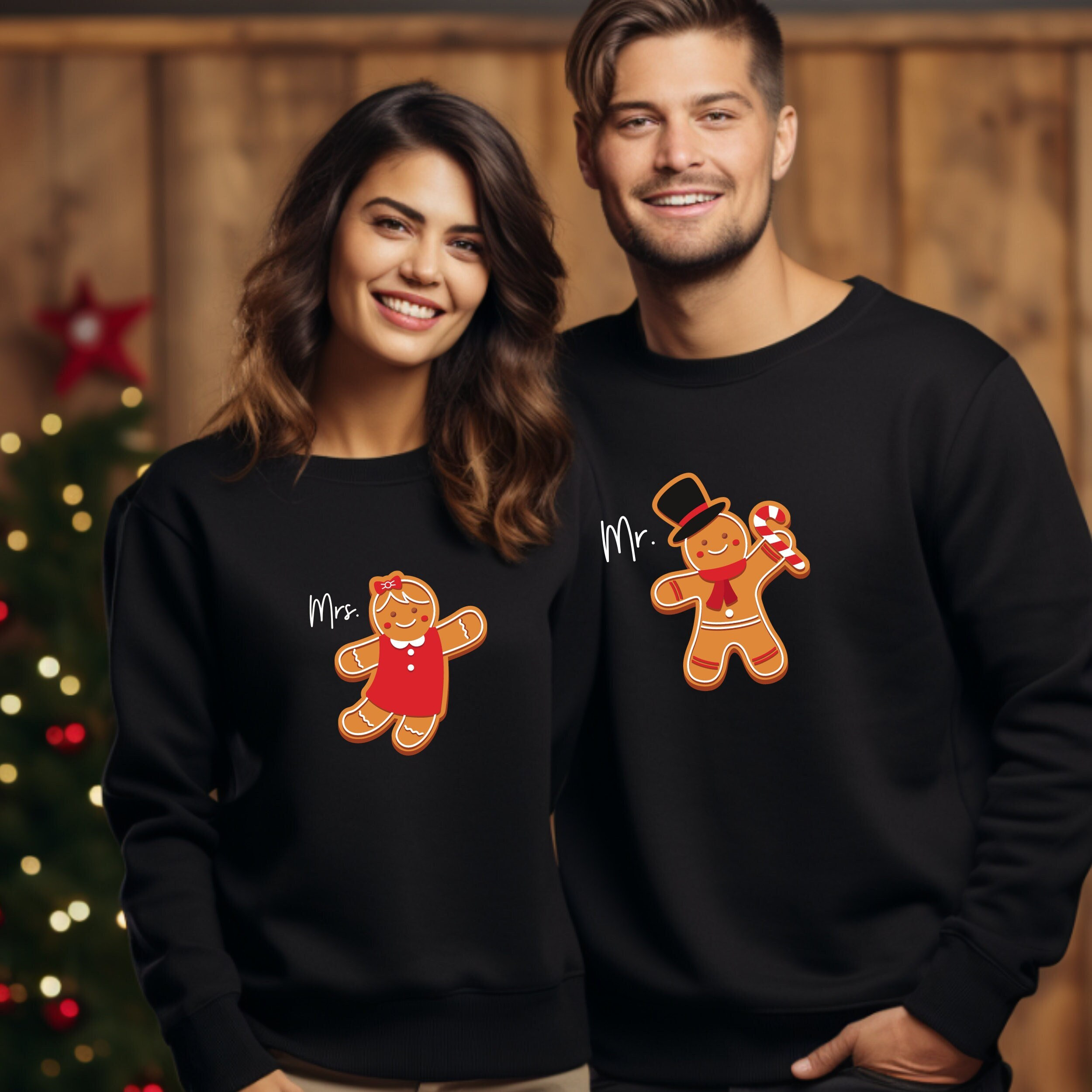 Christmas couple pullover hotsell
