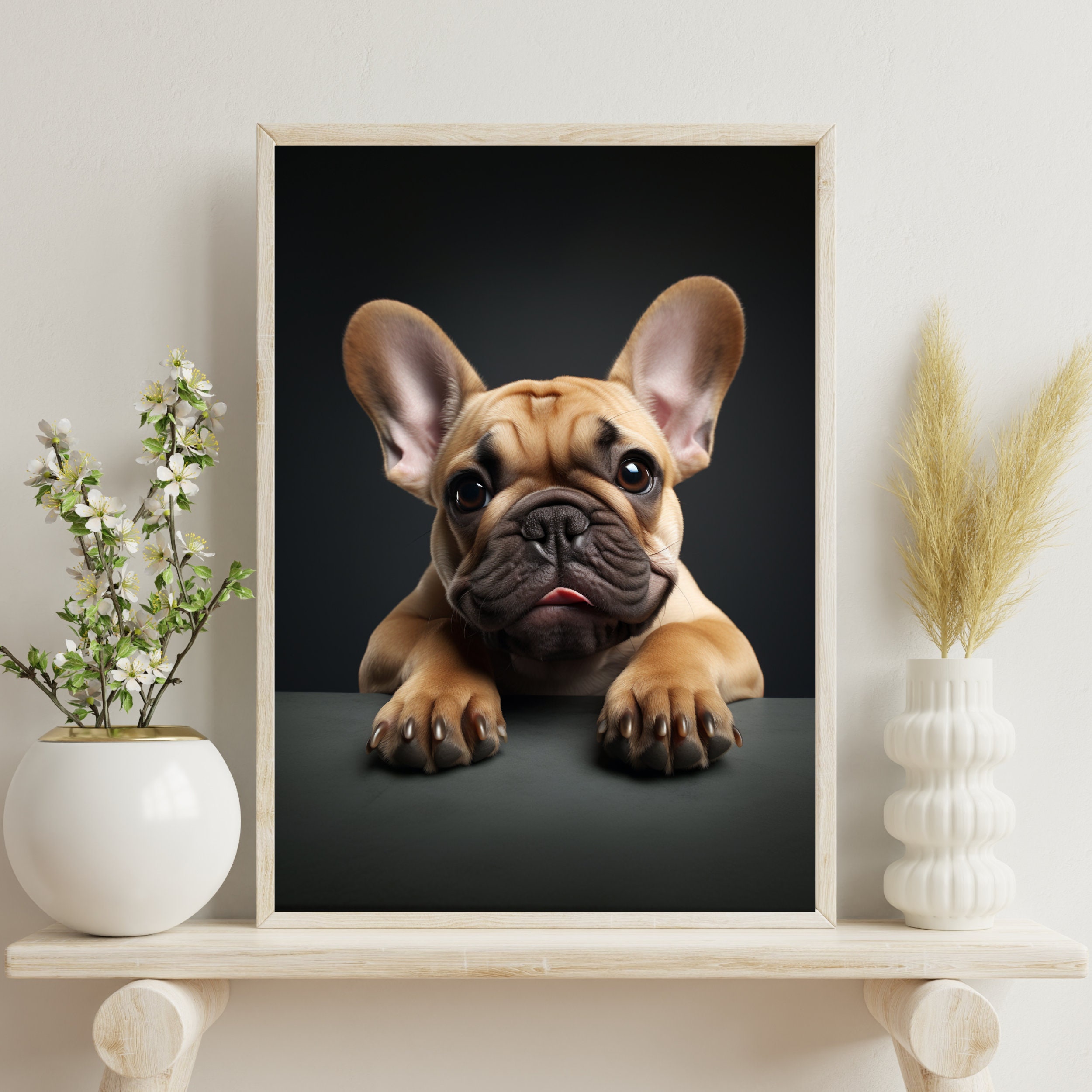 Schild Französische Bulldogge Deko 20x10cm All you need is Love