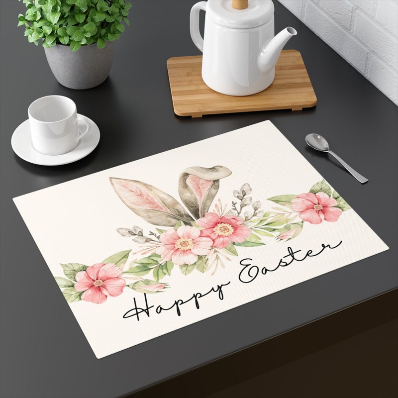Easter Cotton-Linen Placemats - Set of 4 Anti-Stain Table Mats(Style 3)