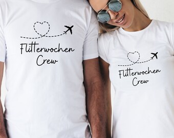 Flitterwochen T-Shirts für Paare, Lustige Hochzeit Shirts, "Just Married" Paar Outfits, Romantische Hochzeitsreise, Geschenk Frischvermählte
