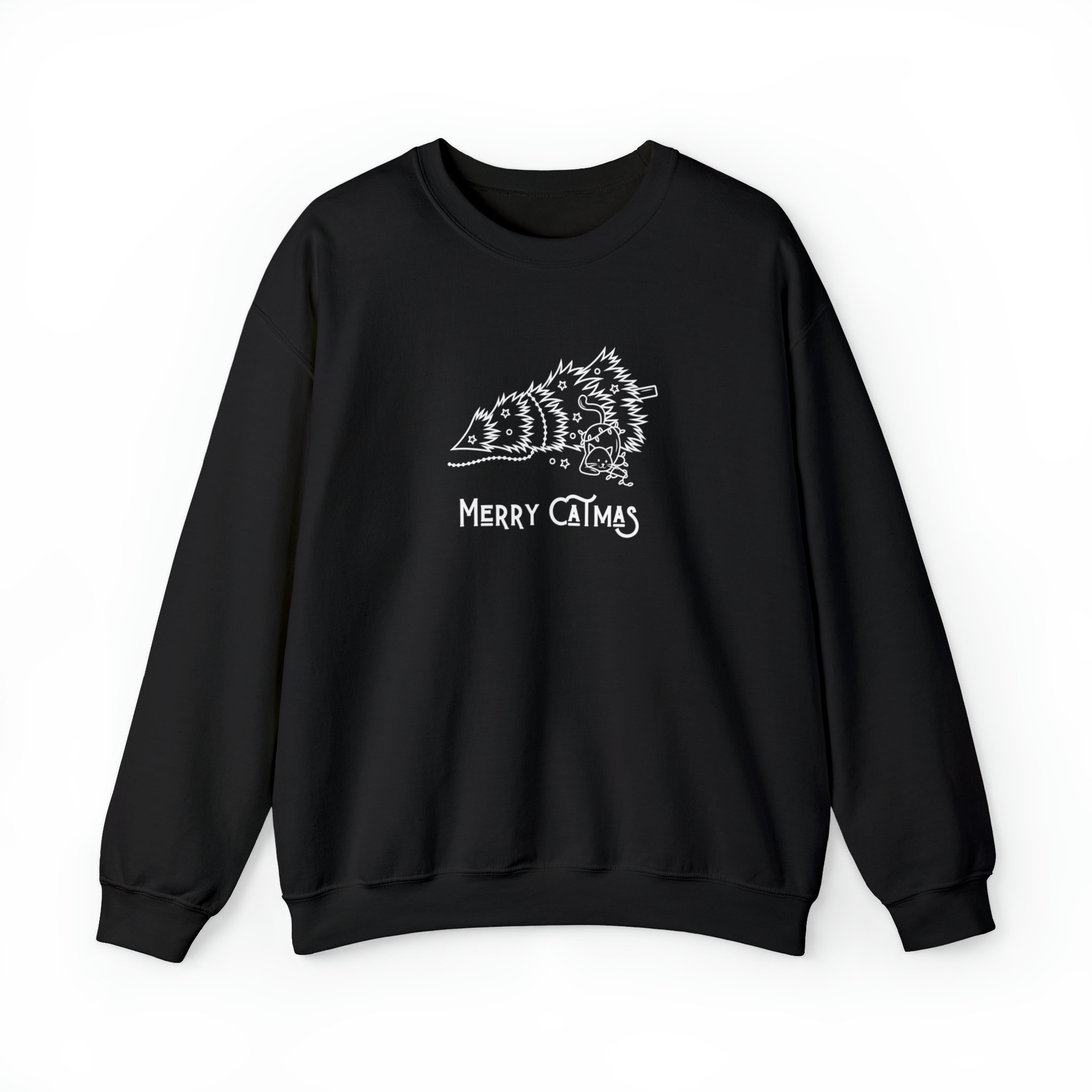 Weihnachtspullover Damen – Süßer Katzen-Print Auf Flanell | Rundhals Sweatshirt Für Weihnachtsfeiern | Größen S Bis 5XL