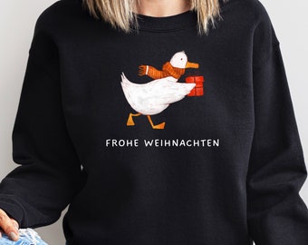 Maglione natalizio minimalista, felpa Buon Natale, maglione natalizio oca natalizia, maglione natalizio, maglione festa di Natale