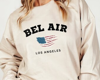 Bel Air Vintage Sweatshirt, Los Angeles Hoodie, L.A. Pullover, Los Angeles Sweater Unisex, LA Hoodie, Los Angeles Crewneck, California Sweat