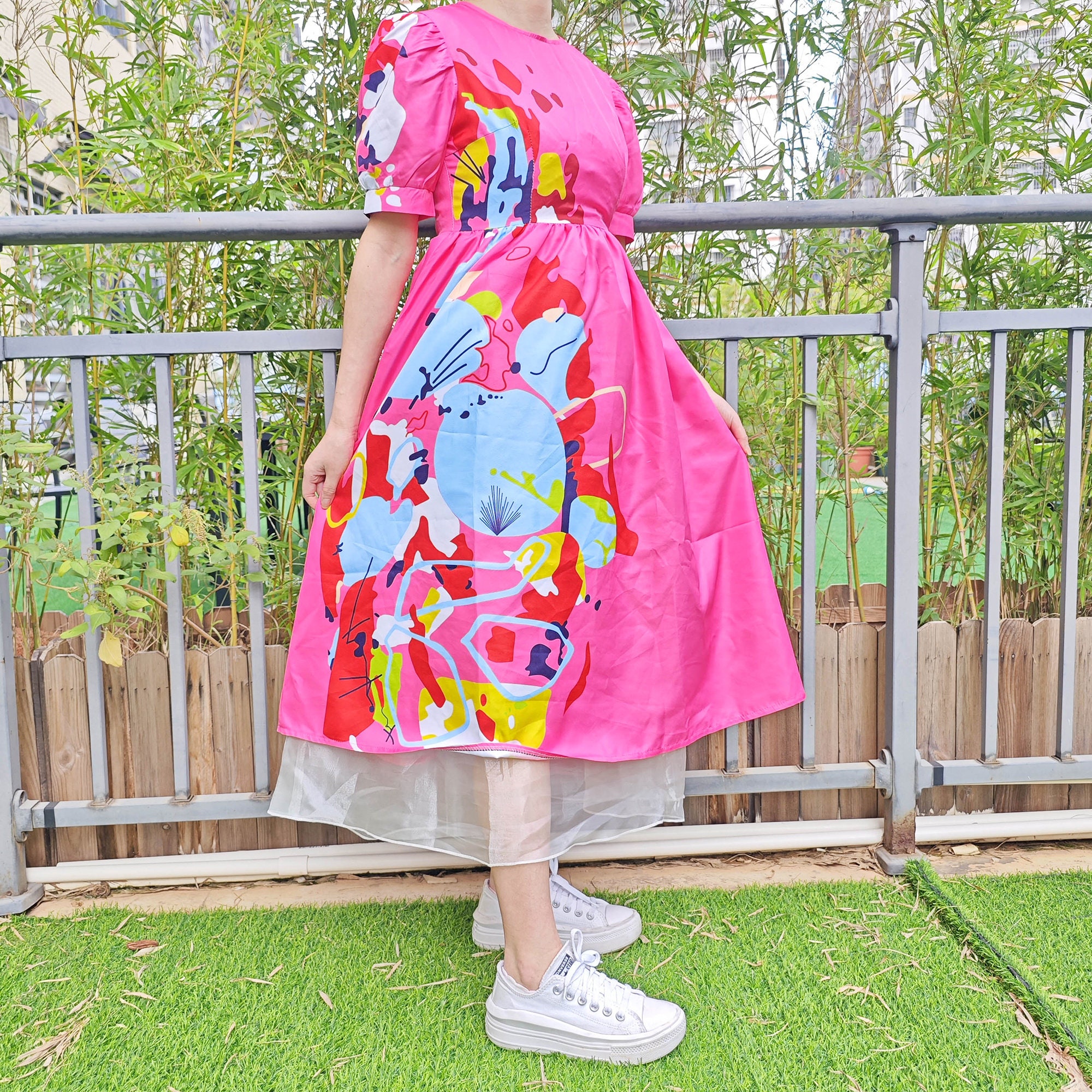 Weird Dress Costume Hot Pink Dress Stay Weird Costume Etsy