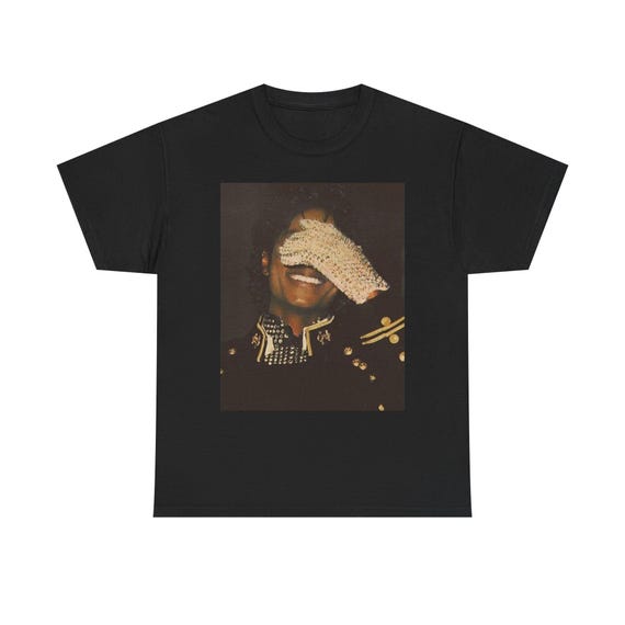 Michael Jackson Shiny Glove Eyes Covered T-shirt | Pop Icon