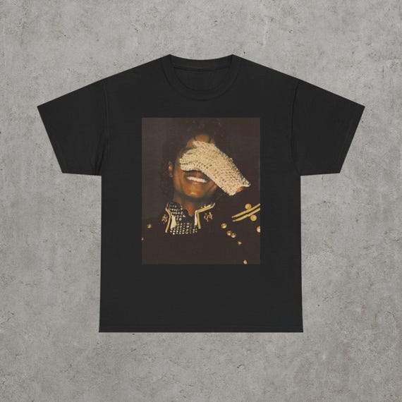 Michael Jackson Shiny Glove Eyes Covered T-shirt | Pop Icon