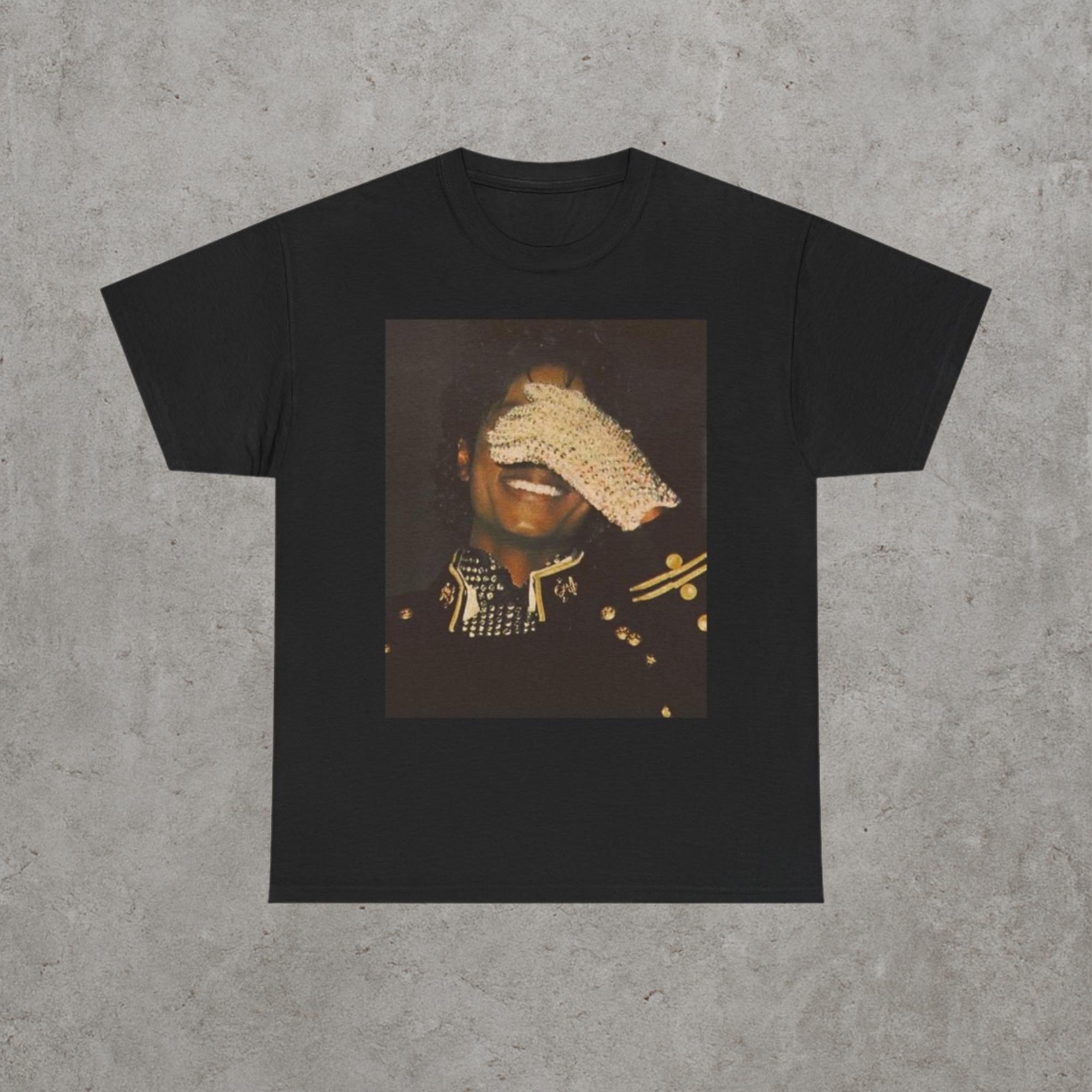 Michael Jackson Shiny Glove Eyes Covered T-shirt | Pop Icon