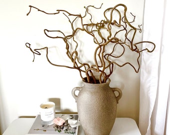 Table Top Twisted Hazel Stems, Contorted Hazel Branches, Curly Twigs, Twigs for Vase, Contorted Hazel Corylus, Wabi Sabi, Neutral Decor