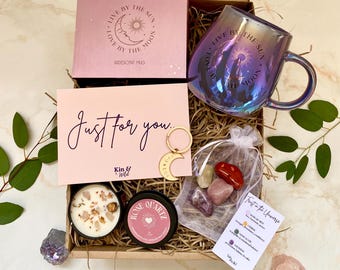 Live by the Sun Mug Gift Set Christmas Gift for Her Xmas Gift Christmas Crystal Gift Stocking Filler Spiritual Secret Santa Gift Candle Gift